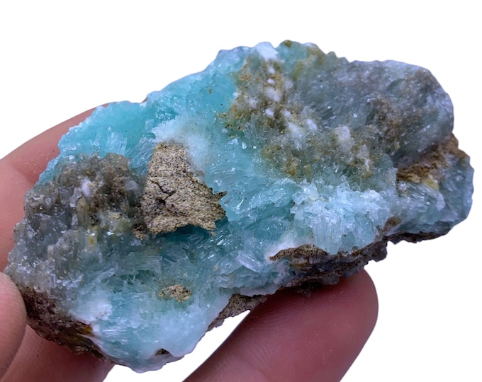 Beautiful Blue Color Smithsonite Specimen  - Blue Smithsonite - Smithsonite Stone - Aragonite Specimen Stone