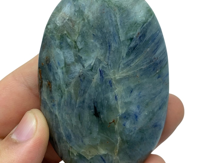 Blue Kyanite Palm Stones - Polished Crystals (175 Grams)
