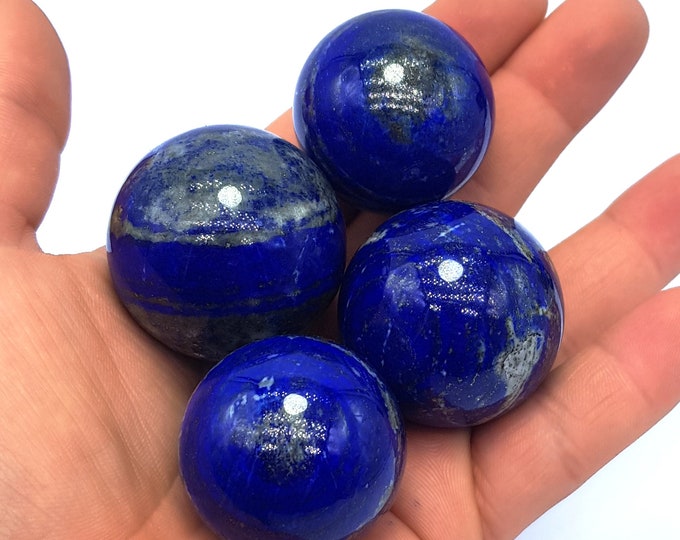 4 Pcs - Lapis Lazuli - Lapis Lazuli Spheres - Lapis Spheres - Lapis Sphere - Lapis, Lapis Stone - Lapis Spheres - Lapis Ball - Lapis Lazuli
