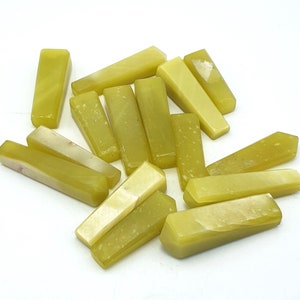 Yellow Serpentine Crystal Pendants - 128 Grams