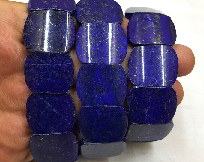 Beautiful Top Quality Lapis Lazuli 3 Bracelets Hand Made