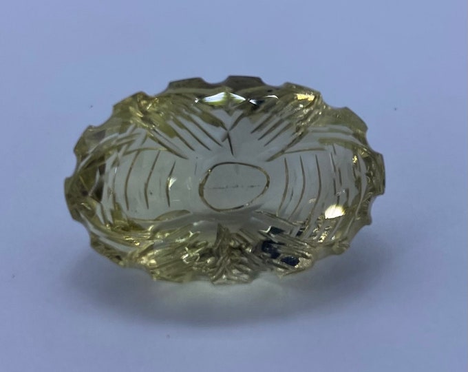 24.5 Carats Beautiful Yellow Citrine Quartz Faceted Cut Crystal