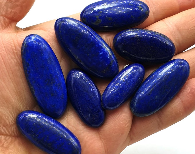 Best Quality Lapis Lazuli Blue Clour Oval Cabochons 90 Grams