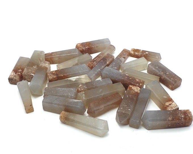 14 Pcs Best Quality Flower Agate Pendants Crystals From Afghanistan
