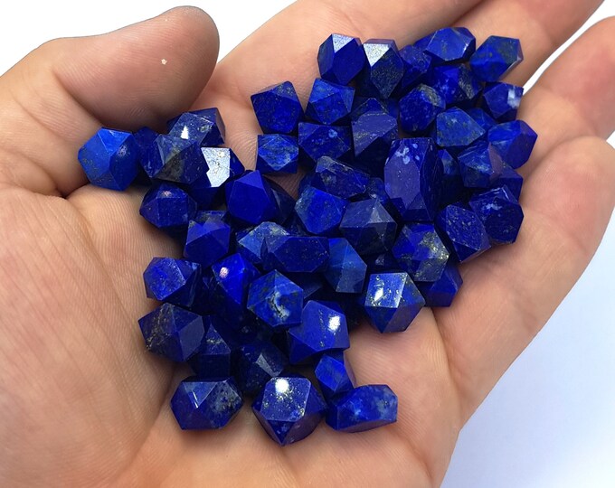 95 Grams Top Quality Lapis Lazuli Faceted Beads For jewellery - Lapis Tumbles - Lapis Stone Lapis Crystals Lapis Lazuli Facet Tumble