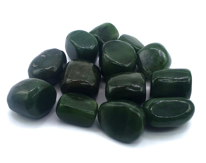 460 Grams Green Color Beautiful Nephrite Jade Tumbles