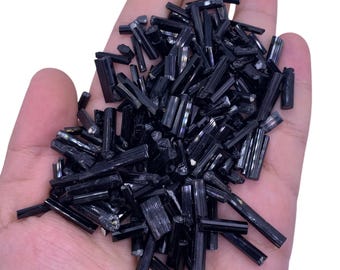 155g Lustrous Black Tourmaline Crystals - Black Tourmaline Crystals - Black Tourmaline - Tourmaline Crystals - Tourmaline Stone Crystals
