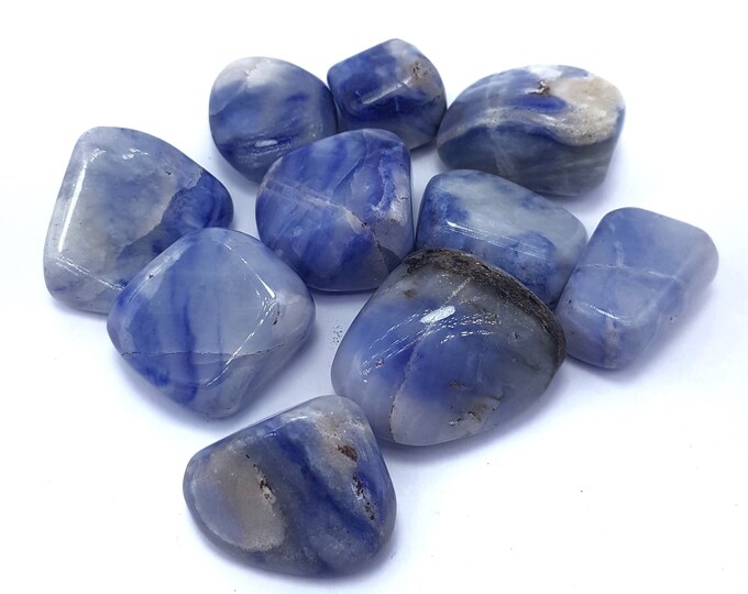 10 Pcs Afghanite Tumbles -  Afghanite Tumble -  Blue Afghanite Tumbles -  Afghanite Crystal Tumbles -  Afghanite -  190 Grams