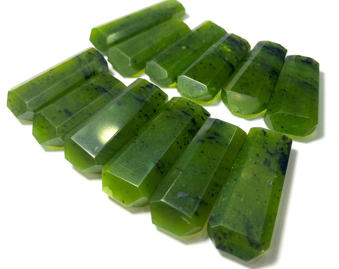 102 Grams Natural Green Color Idocrase Points 12 Pieces