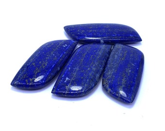 4 Pcs Amazing Quality Blue Lapis Lazuli Cabochons - Lapis Crystals - Lapis Lazuli Cabochons - Lapis Cabochon Crystals 255 Grams