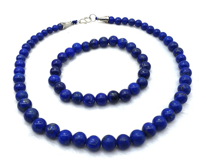 Lapis Lazuli Beads Bracelet - Lapis Lazuli - Lapis Strand - Lapis Blue Bracelet - Lapis Lazuli Strand - Blue Lapis Strand - Lapis Stone
