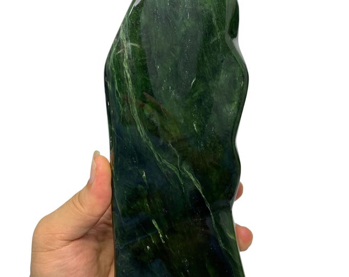 1560g Polished Green Nephrite Jade Free Form - Afghanistan