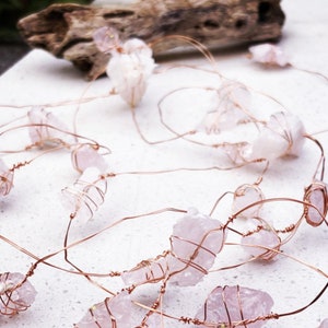 COPPER - Crystal Wire Wrapped String lights, Fairy lights, Night light, Home Decor, Party lights, Decoration, Entertaining, Indoor lights.