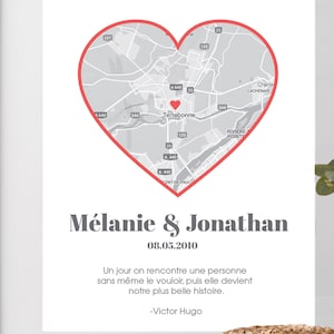 Amour - coeur-  carte géographique