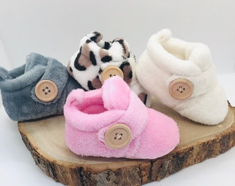 baby boy fleece booties