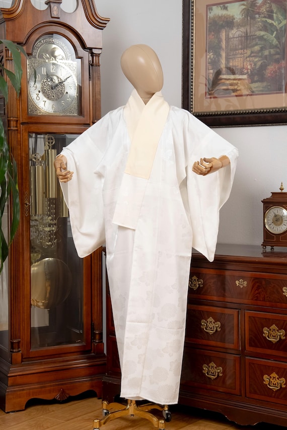 DEAR VANILLA Authentic Traditional Japanese Juban Undergown for Women's Kimono Vintage Robe Genuine Made in Japan JU-0309