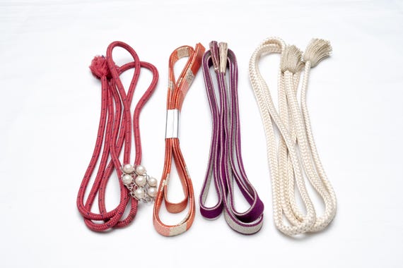 DEAR VANILLA Japanese Kimono Obijime Cord Set For Women's Kimono Silk Obi Belt Fastener Accessory Rope Made in Japan Genuine OC-0215