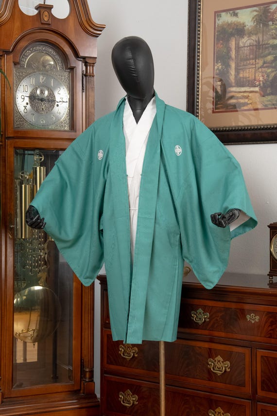 DEAR VANILLA Authentic Japanese Kimono Haori Men's Traditional Jacket Made in Japan Genuine Vintage MHA-0290