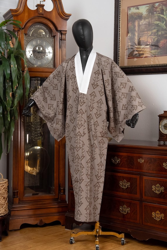 DEAR VANILLA Authentic Vintage Men's Kimono Juban Traditional Japanese Undergown Robe Made in Japan Original MJU-0185