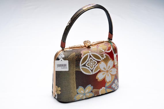 DEAR VANILLA Authentic Japanese Kimono Silk Purse Handbag Vintage Made in Japan PU-0365