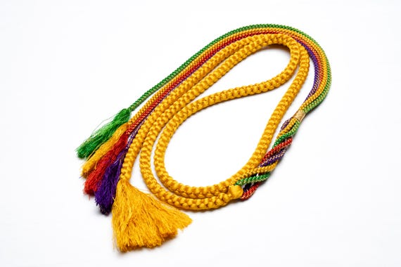DEAR VANILLA Japanese Ornament Obijime Cord for Furisode Kimono Silk Obi Belt Fastener Accessory Rope Made in Japan OCF-0067