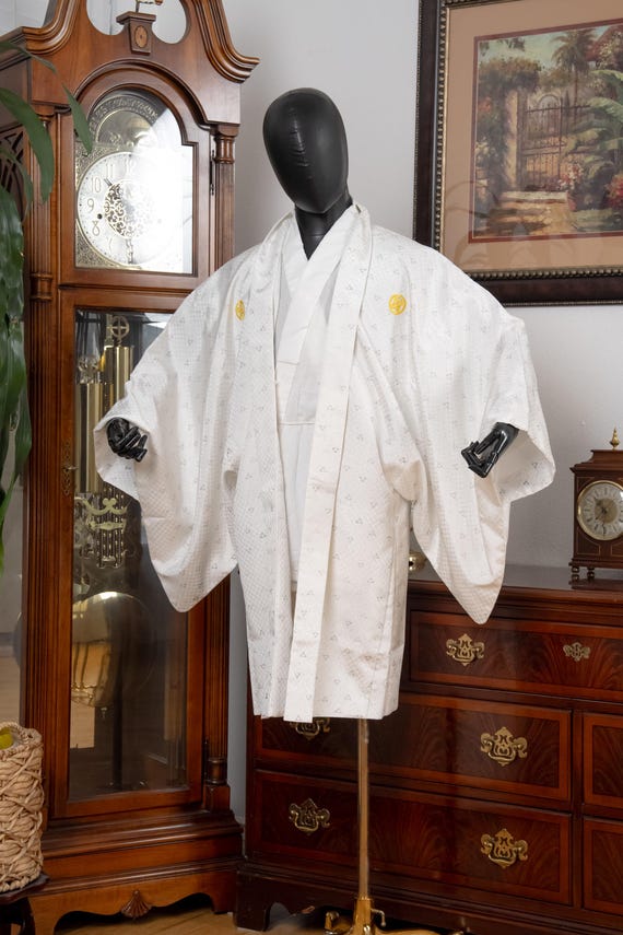 DEAR VANILLA Authentic Japanese Kimono Haori Men's Traditional Jacket Made in Japan Genuine Vintage MHA-0318