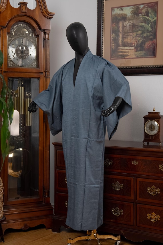 DEAR VANILLA Authentic Vintage Men's Kimono Juban Traditional Japanese Undergown Robe Made in Japan Original MJU-0249