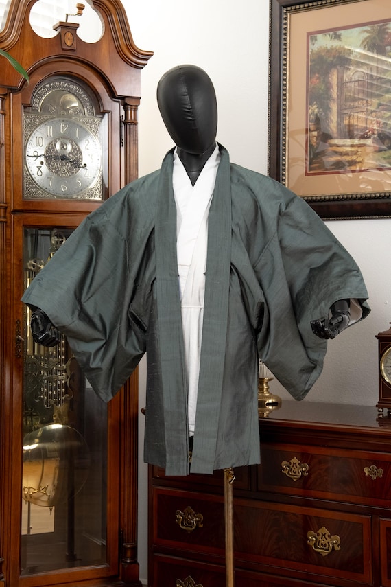 DEAR VANILLA Authentic Japanese Kimono Haori Men's Traditional Jacket Made in Japan Genuine Vintage MHA-0273