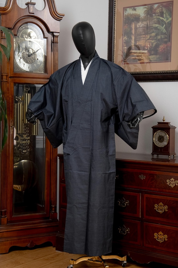 DEAR VANILLA Authentic Vintage Traditional Men's Kimono Japanese Robe Gown Samurai Made in Japan MKM-0226