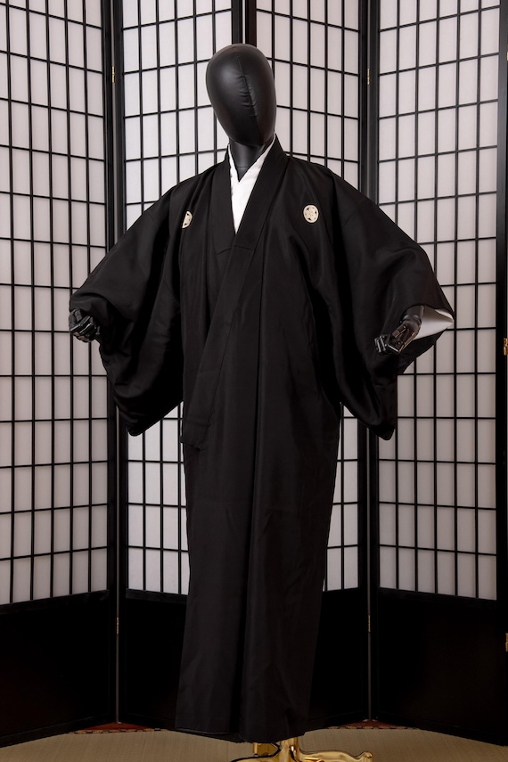 DEAR VANILLA Authentic Vintage Traditional Men's Kimono Japanese Robe Gown Samurai Made in Japan MKM-0234