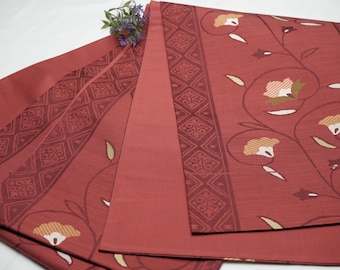 DEAR VANILLA Authentic Japanese Kimono Fukuro Obi for Women Vintage Sash Belt Made in Japan OB-0195