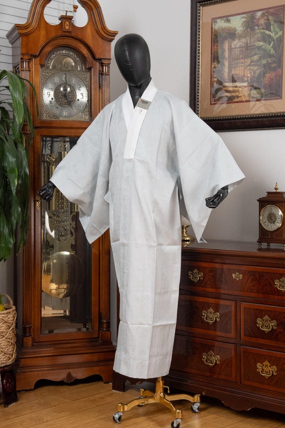 DEAR VANILLA Authentic Vintage Men's Kimono Juban Traditional Japanese Undergown Robe Made in Japan Original MJU-0178