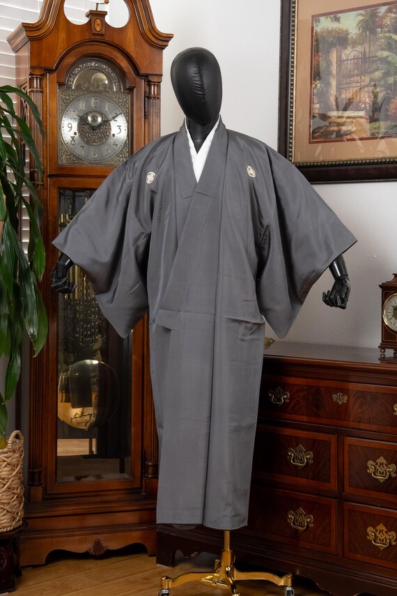 DEAR VANILLA Authentic Vintage Traditional Men's Kimono Japanese Robe Gown Samurai Made in Japan MKM-0185