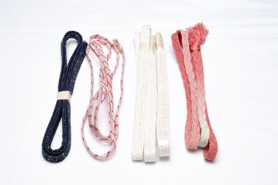 DEAR VANILLA Japanese Kimono Obijime Cord Set For Women's Kimono Silk Obi Belt Fastener Accessory Rope Made in Japan Genuine OC-0217