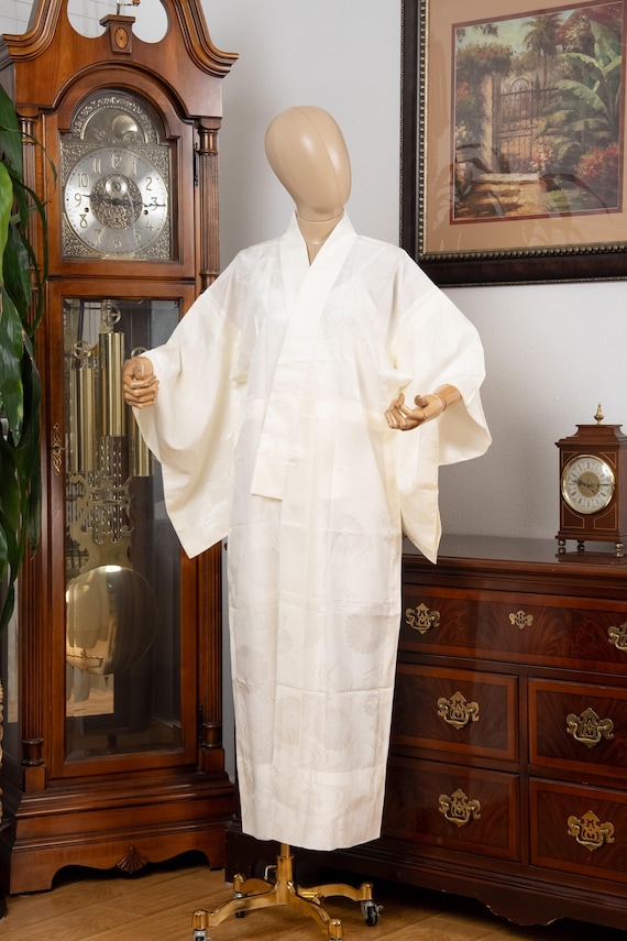 DEAR VANILLA Authentic Traditional Japanese Juban Undergown for Women's Kimono Vintage Robe Genuine Made in Japan JU-0276