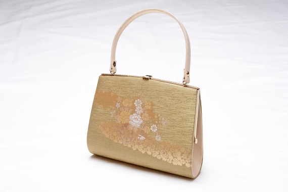 DEAR VANILLA Authentic Japanese Kimono Silk Purse Handbag Vintage Made in Japan PU-0392