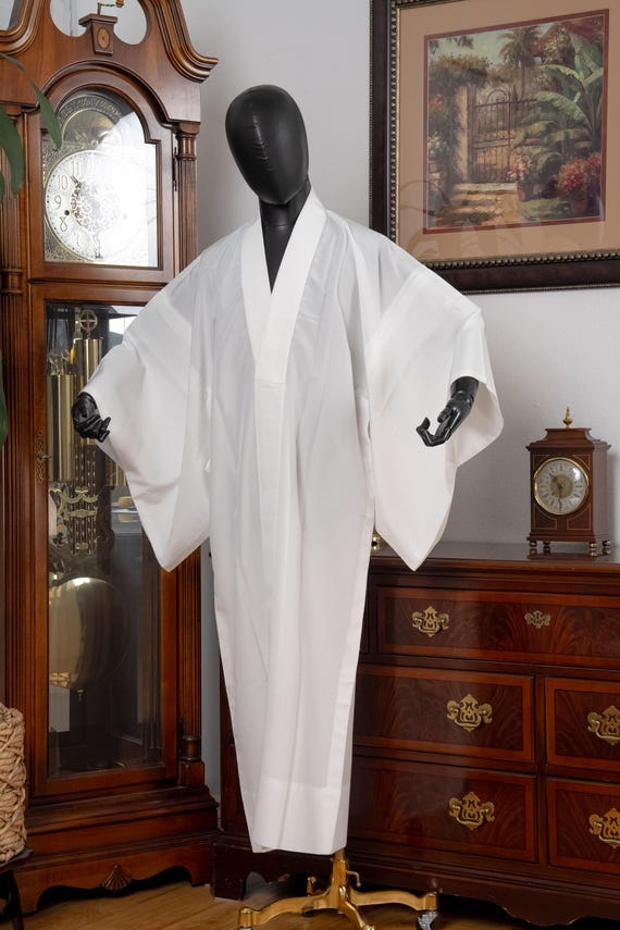 DEAR VANILLA Authentic Vintage Men's Kimono Juban Traditional Japanese Undergown Robe Made in Japan Original MJU-0224