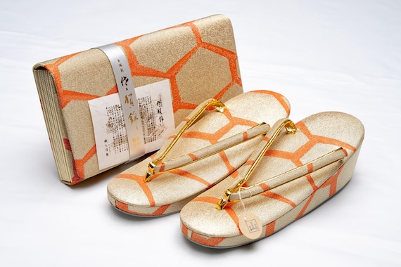 DEAR VANILLA Authentic Japanese Kimono Purse Handbag Zori Set Vintage Made in Japan PU-0404