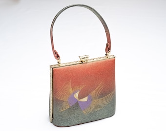 DEAR VANILLA Authentic Japanese Kimono Silk Purse Handbag Vintage Made in Japan PU-0345
