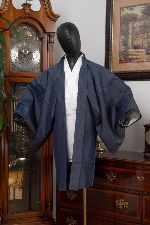 DEAR VANILLA Authentic Japanese Kimono Haori Men's Traditional Jacket Made in Japan Genuine Vintage MHA-0303