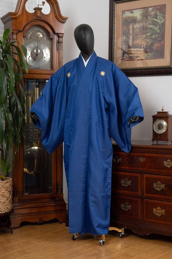 DEAR VANILLA Authentic Vintage Traditional Men's Kimono Japanese Robe Gown Samurai Made in Japan MKM-0181