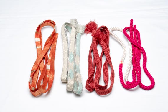 DEAR VANILLA Japanese Kimono Obijime Cord Set For Women's Kimono Silk Obi Belt Fastener Accessory Rope Made in Japan Genuine OC-0221