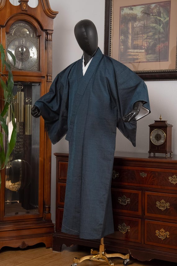 DEAR VANILLA Authentic Vintage Traditional Men's Kimono Japanese Robe Gown Samurai Made in Japan MKM-0239