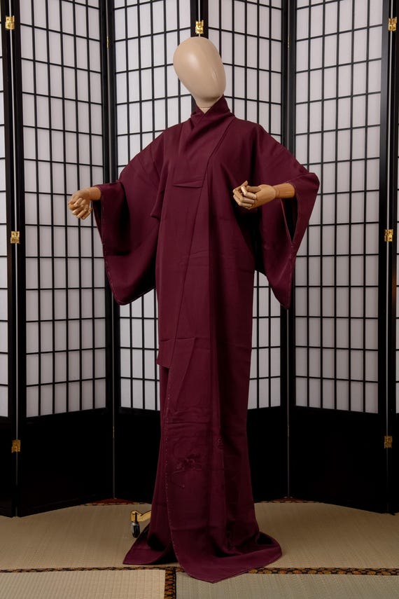DEAR VANILLA Authentic Traditional Japanese Iromuji Kimono for Women Vintage Robe Made in Japan Genuine Original KMI-0181