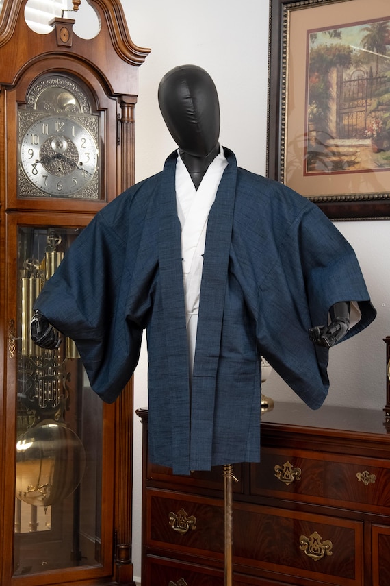 DEAR VANILLA Authentic Japanese Kimono Haori Men's Traditional Jacket Made in Japan Genuine Vintage MHA-0279