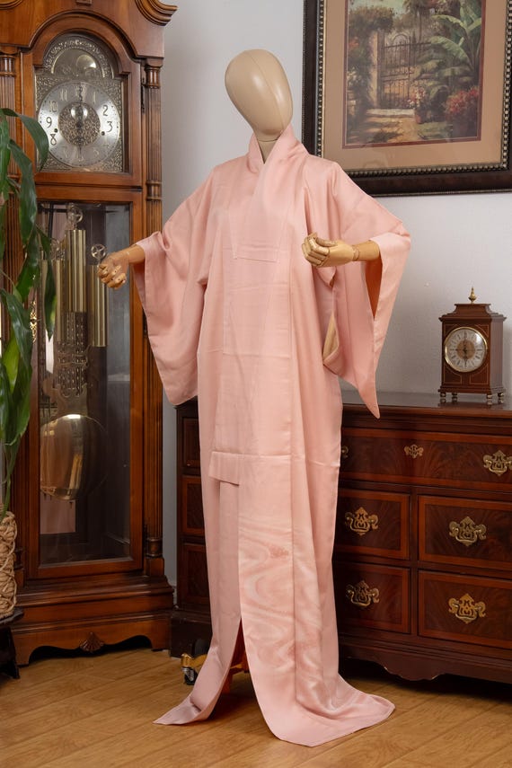 DEAR VANILLA Authentic Traditional Japanese Iromuji Kimono for Women Vintage Robe Made in Japan Genuine Original KMI-0198