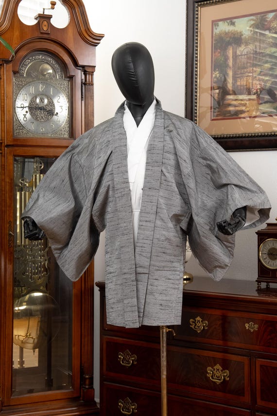 DEAR VANILLA Authentic Japanese Kimono Haori Men's Traditional Jacket Made in Japan Genuine Vintage MHA-0268