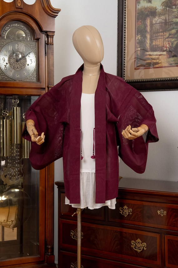 DEAR VANILLA Authentic Japanese Haori for Women Traditional Kimono Jacket Vintage Made in Japan HA-0454