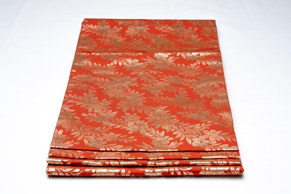 DEAR VANILLA Authentic Japanese Kimono Silk Fukuro Obi for Women Vintage Sash Belt Made in Japan OB-0361