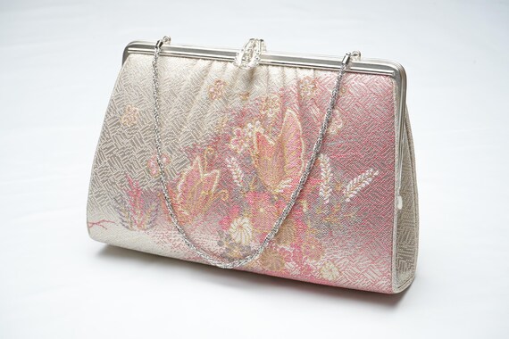 DEAR VANILLA Authentic Japanese Kimono Silk Purse Handbag Vintage Made in Japan PU-0308